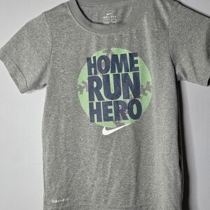 Nike Dri Fit Gray 'Home Run Hero' T-Shirt